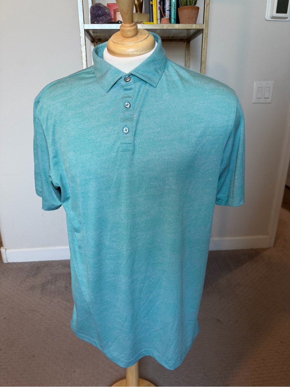 Devereux Men's Teal Short-Sleeve Polo Shirt
